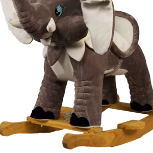 راکر فیل کودک چوبی خاکستری -اسباب بازی